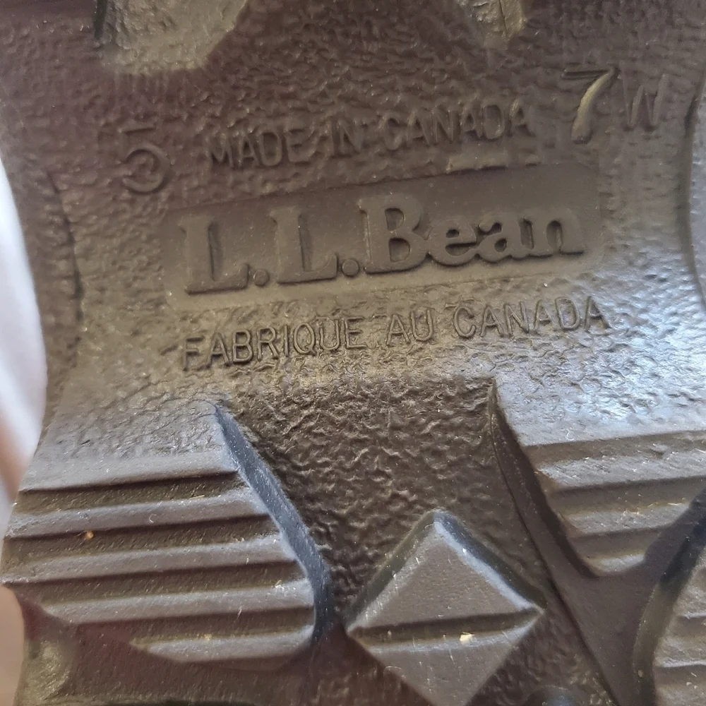 L.l.bean Men Snow Boat Size 7 W 5 Made‎ In Canada.